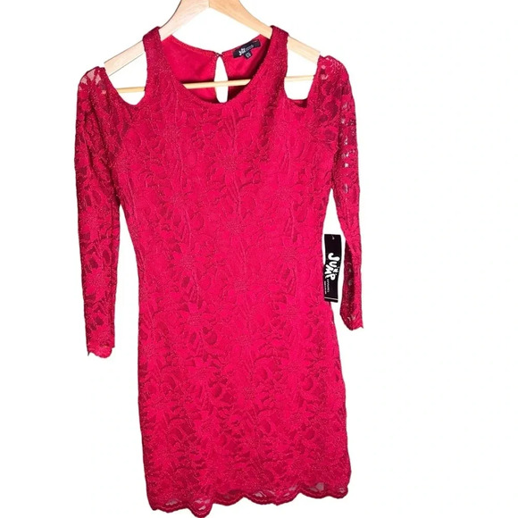 Dress women’s Y2K Embroidered Lace Cut out sleeves deadstock 7/8 - Picture 1 of 11